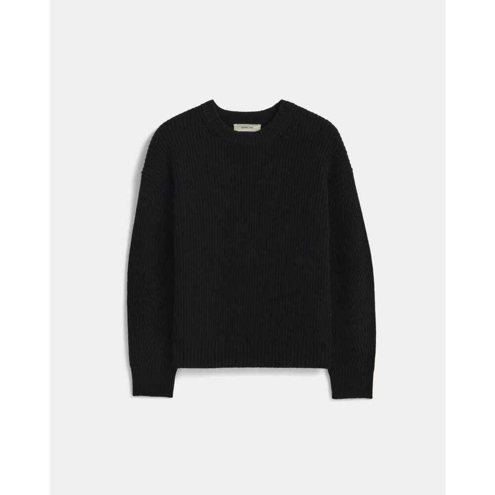 Everlane Women's Cocoon Crew Neck in Wool Cashmere Sweater in Black, Size Extra…